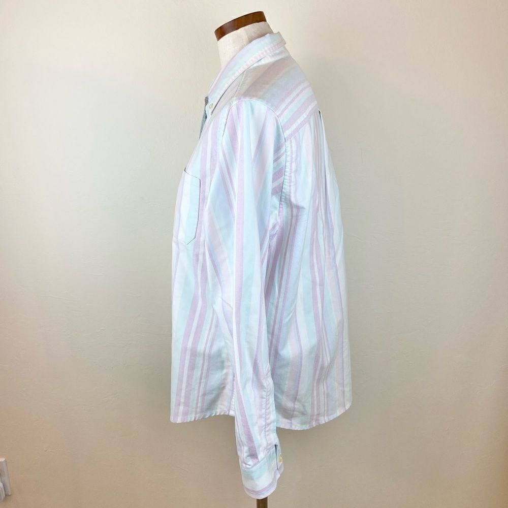 L.L. Bean Sunwashed Pastel Striped Button Down Shirt - Picture 4 of 6